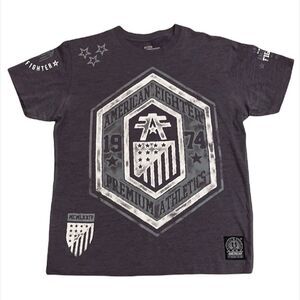 Affliction American Fighter Graphic Short Sleeve Tee T-shirt Mens Medium